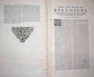 1636 Hondius NORD PAS DE CALAIS English Ed. DECORATIVE  