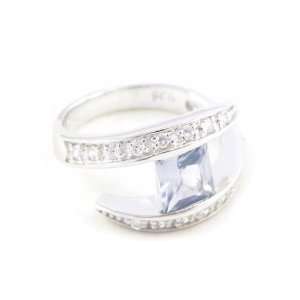 Ring silver Celestina aquamarine.   Taille 54 Jewelry