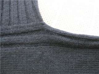 JOSEPH 100% Pure ALPACA knit black poncho w turtleneck  