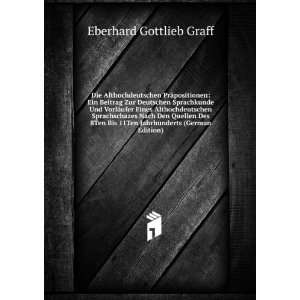   (German Edition) Eberhard Gottlieb Graff  Books