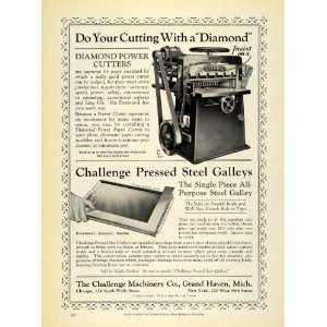   Diamond Power Cutters Vintage Machine Michigan   Original Print Ad