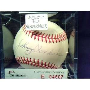  Johnny Vandermeer Autographed Baseball?