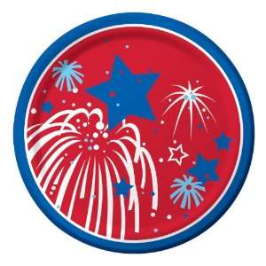   By Creative Converting Colors of Freedom American Party Dessert Plates