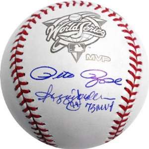  Reggie Jackson and Pete Rose Dual Autographed Baseball 
