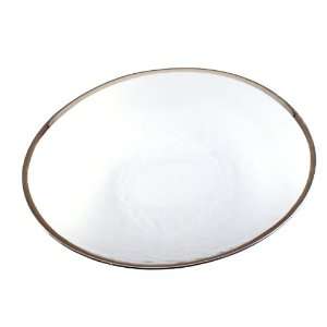  Arda Gilt 8 Inch By 7 Inch Small Oval Plate, Silver, Set 