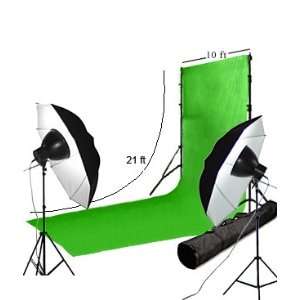  10ftx20ft Chroma Key Green Muslin Backdrop with a Backdrop 