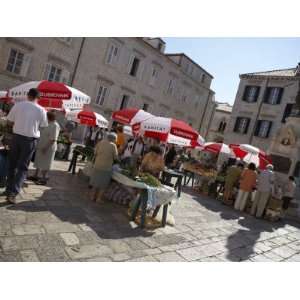  Market in Dubrovnik, Dalmatia, Croatia Premium 