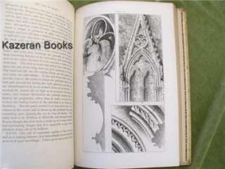 Victorian 1886 Oxford Vellum Leather Book Seven Lamps Architecture J 