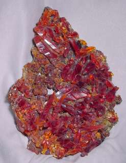 Amazing Large Red Zincite 11 Crystal Cluster  