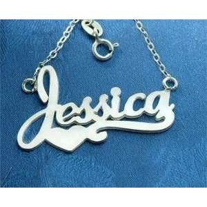   925 Silver Any Name Necklace Jessica Style 