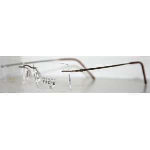  RIMLESS TITANIUM Mens & Womens Brown Eyeglass Frame 