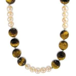 Armida Ladies Necklace in White 925 Silver with Cultivated Pearl and 