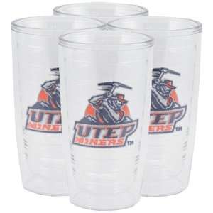  NCAA UTEP Miners 4 Pack 16oz. Team Logo Tall Tumbler Cups 