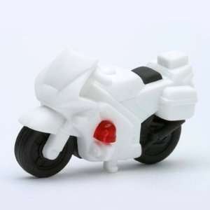   Police Motorcycle White Japanese Erasers. 2 Pack. Toys & Games