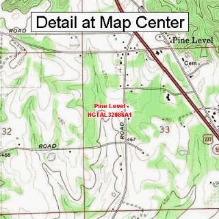  USGS Topographic Quadrangle Map   Pine Level, Alabama 
