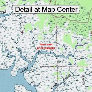  USGS Topographic Quadrangle Map   Red Level, Florida 