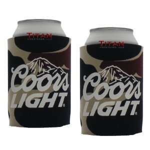 Coors Light Neoprene Can Insulators   Camouflage  Beer Koozies   Set 