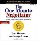 NEW The One Minute Negotiator by Don Hutson, George Lucas Unabridged 