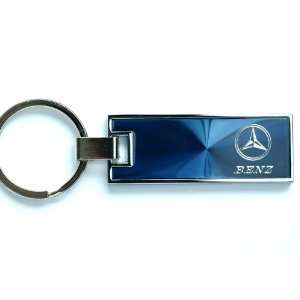  Mercedes Benz Rectangle Key Chain Blue