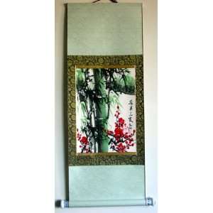  Big Chinese Art Watercolor Painting Scroll Bamboo 