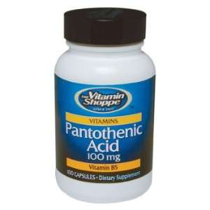 Vitamin Shoppe   Pantothenic Acid, 100 mg, 100 capsules