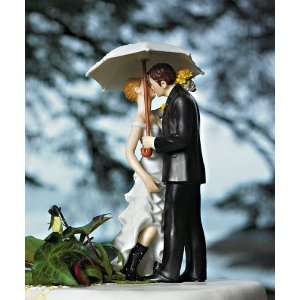  Showered with Love Umbrella Couple Wedding Cake Topper 