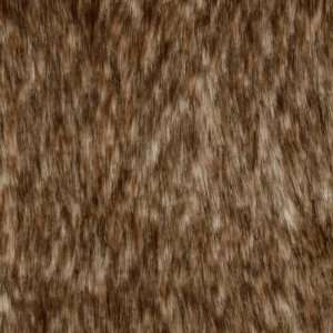  66 Wide Faux Fur Silver Fox Brown/Black Fabric By The 