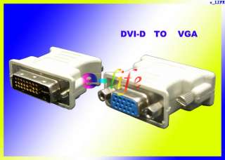 DVI D to VGA Cable Converter Adapter HDTV LCD TV N5  