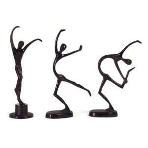  Dancers   Set of 3 by IMAX Aluminum with Cast Iron Finish 