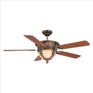  Negril Ceiling Fan in Burnished Gold with Walnut Blades 