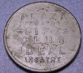 Maverick Trade Token Plaza & Ideal Theatre one Token 1933 nice (pa105 
