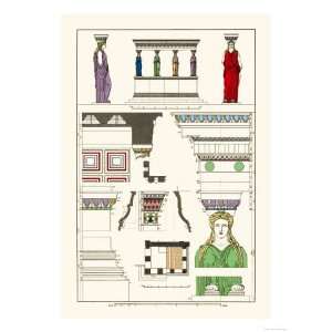  Porch of Caryatids, Polychrome Giclee Poster Print by J 