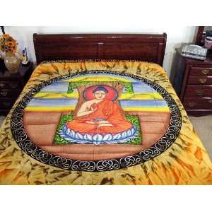  Cotton Handmade Twin Bed Sheet Buddha Tapestry Throw