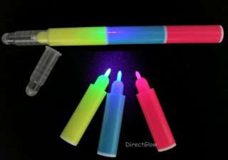 Set of 3 Blue/Red/Yellow Invisible UV Blacklight Ink Marker  