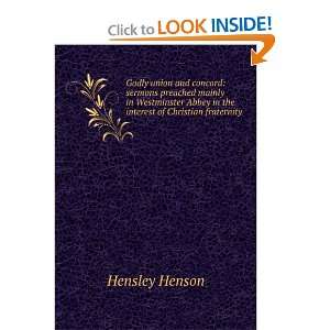   Abbey in the interest of Christian fraternity Hensley Henson Books