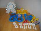 Fisher Price Fun Food Dishes Plates Bowls Cups Mit Lot