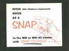 Allis Chalmers WD+45 Tractor Snap Coupler Brochure 1953