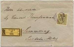 Austria   1917(?) Registered Cover with 40 Heller Stamp  