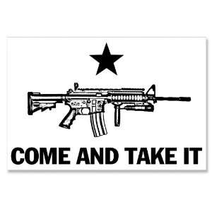  AR 15 Rifle Come & Take It Rectangle Sticker Everything 