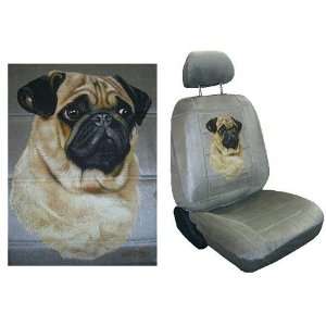   Grey Universal Low Back with Head Rest Covers Vehicle Bucket