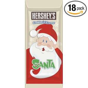 Hersheys Holiday Cookies n Creme Santa Bar, 1.2 Ounce Bars (Pack of 