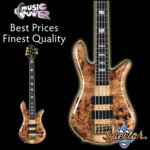 Spector Euro5LX Poplar Burl 5 String Europe Bass Guitar   Free Case At 