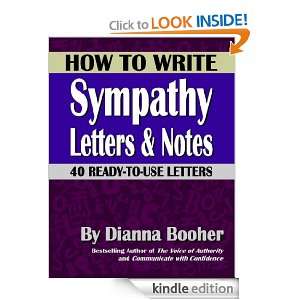 How to Write Sympathy Letters & Notes 40 Ready to Use Letters Dianna 