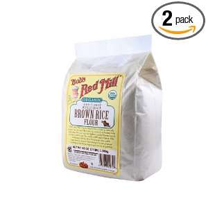 Bobs Red Mill Organic Rice Flour Brown, 48 Ounce (Pack of 2)  