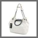 100% Genuine Leather White Shoulder Bag Handbag Purse  