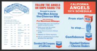 1974 California ANGELS Baseball Schedule  