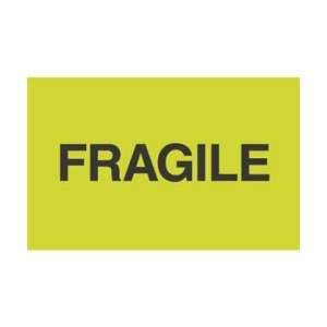  Fragile Shipping Labels   Fragile Green with Black Text 