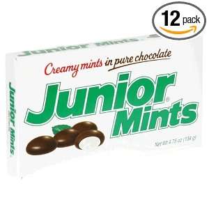Tootsie Junior Mints, 4.75 Ounce Boxes (Pack of 12)  