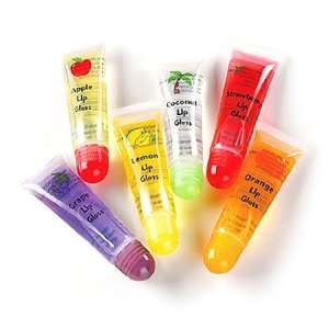  Assorted Fruit Lip Gloss (1 dz) Beauty