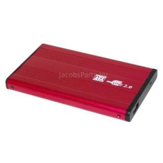 RED USB HARD DRIVE 2.5 SATA HDD ENCLOSURE EXTERNAL CASE  